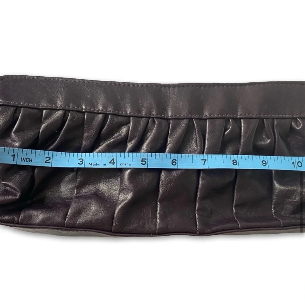 Chic Vintage Dark Purple Evening Leather Clutch